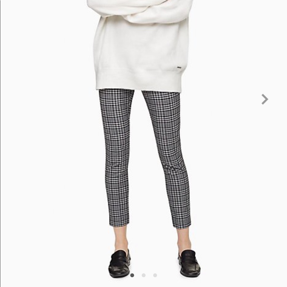 Calvin Klein plaid pull on ankle pants for women size S/P